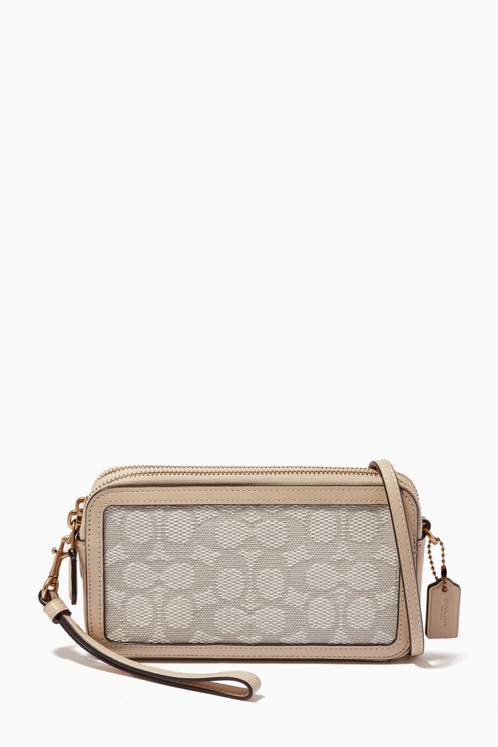 

Kira Crossbody Bag in Signature Jacquard, White