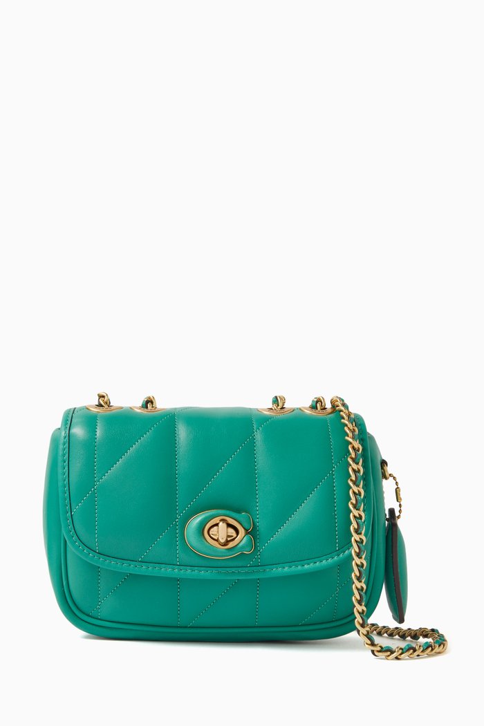 

Pillow Madison Quilted 18 Shoulder Bag in Nappa, Green
