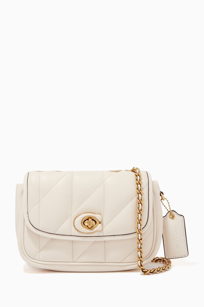 

Pillow Madison Quilted 18 Shoulder Bag in Nappa, White