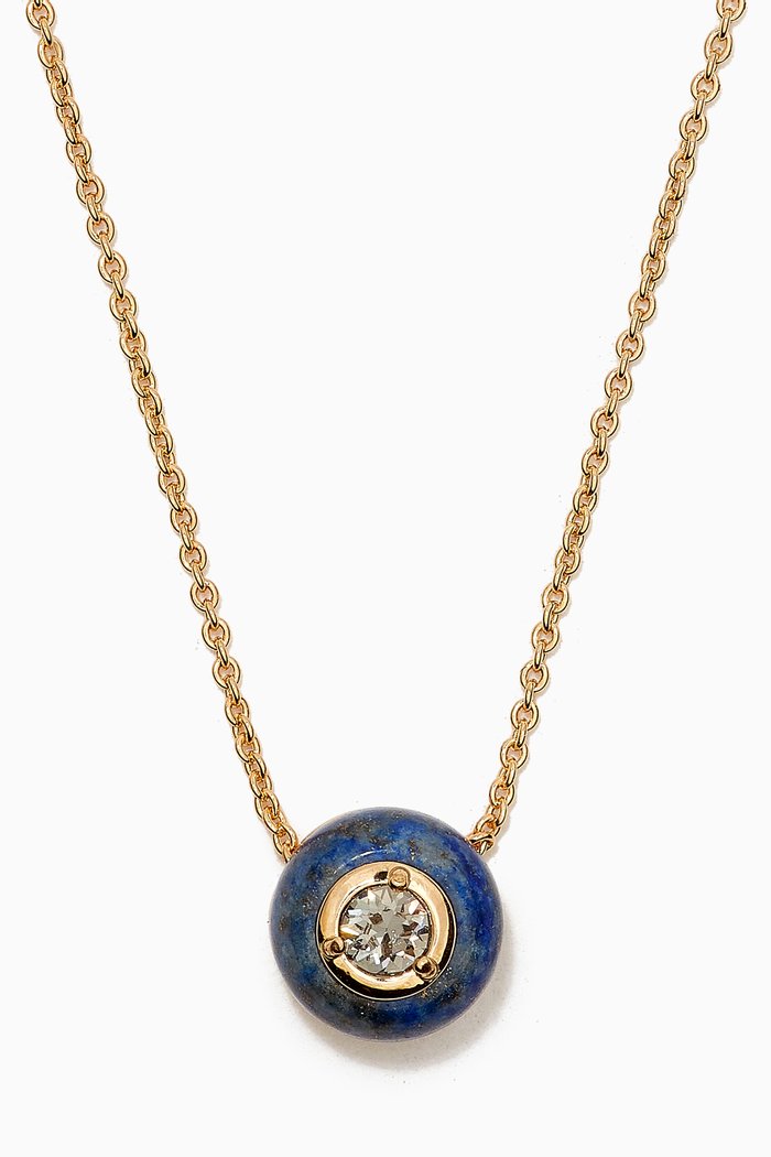 

Cushion-cut Crystal Necklace, Gold