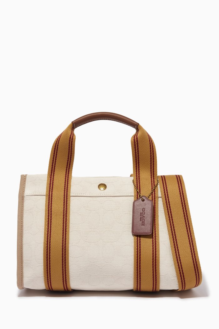 

Spin 27 Tote Bag In Signature Jacquard, Neutral