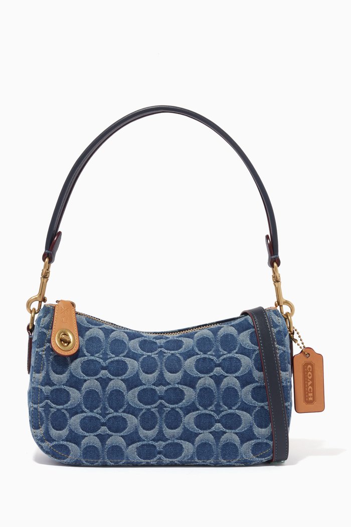 

Swinger Shoulder Bag in Signature Denim, Blue