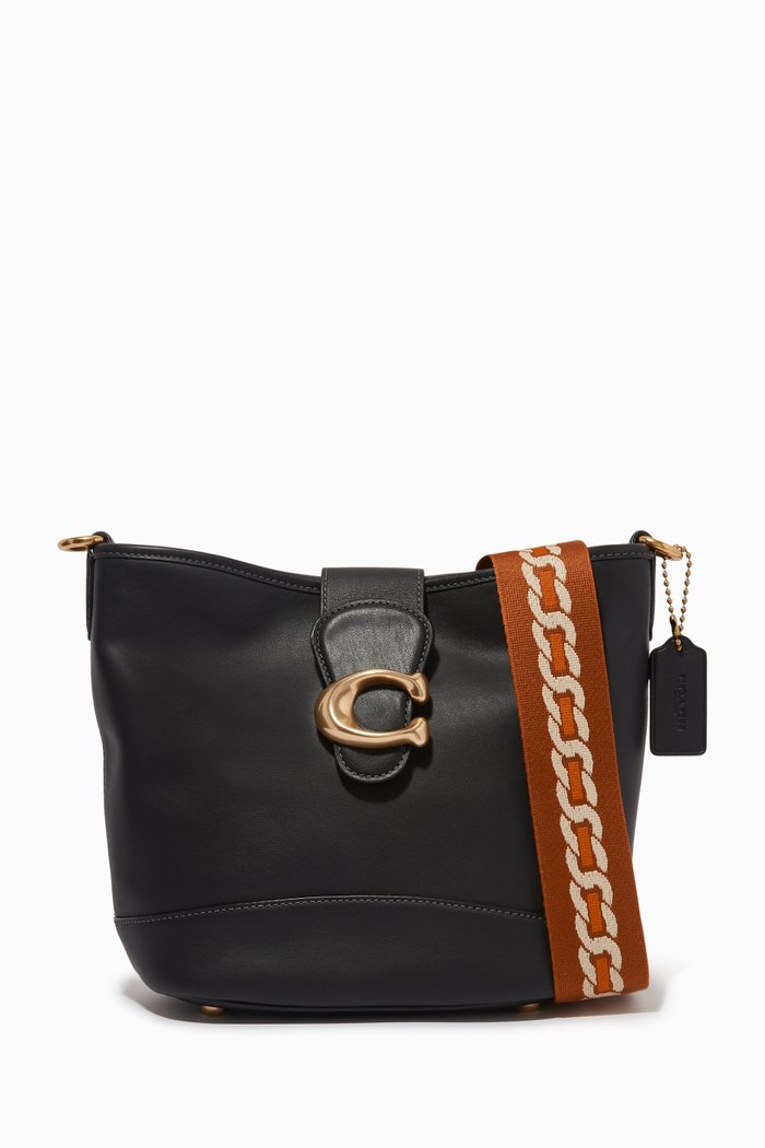 

Tali Bucket Bag in Calf Leather, Black