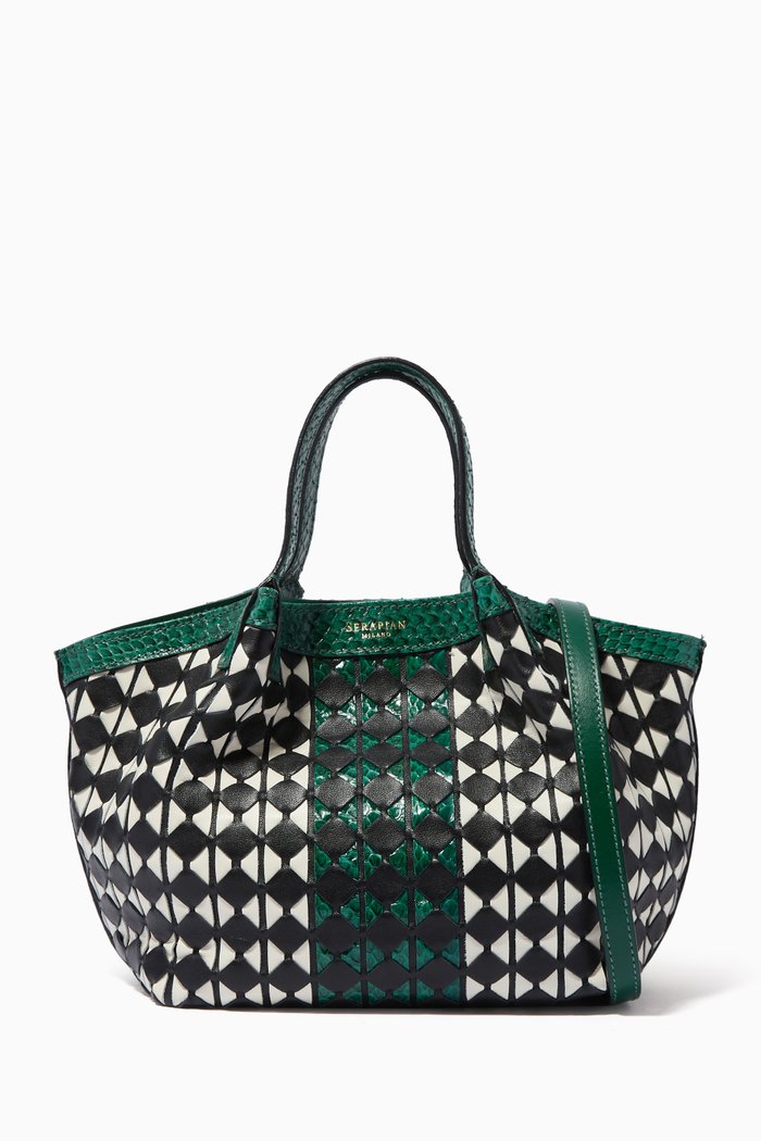 

Mini Secret Bag in Mosaico Leather, Multicolour