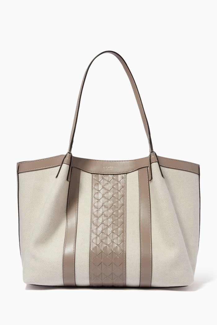 Small Secret Tote Bag in Canvas, Neutral