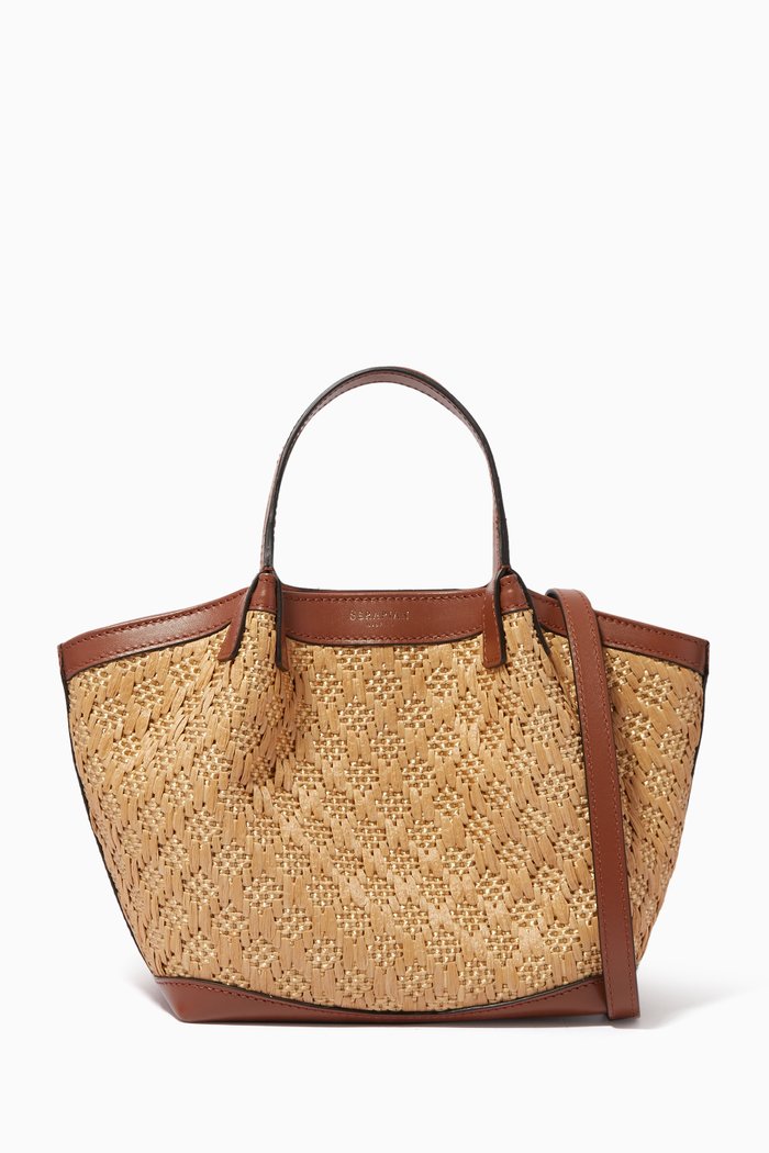 

Mini Secret Bag in Raffia, Neutral