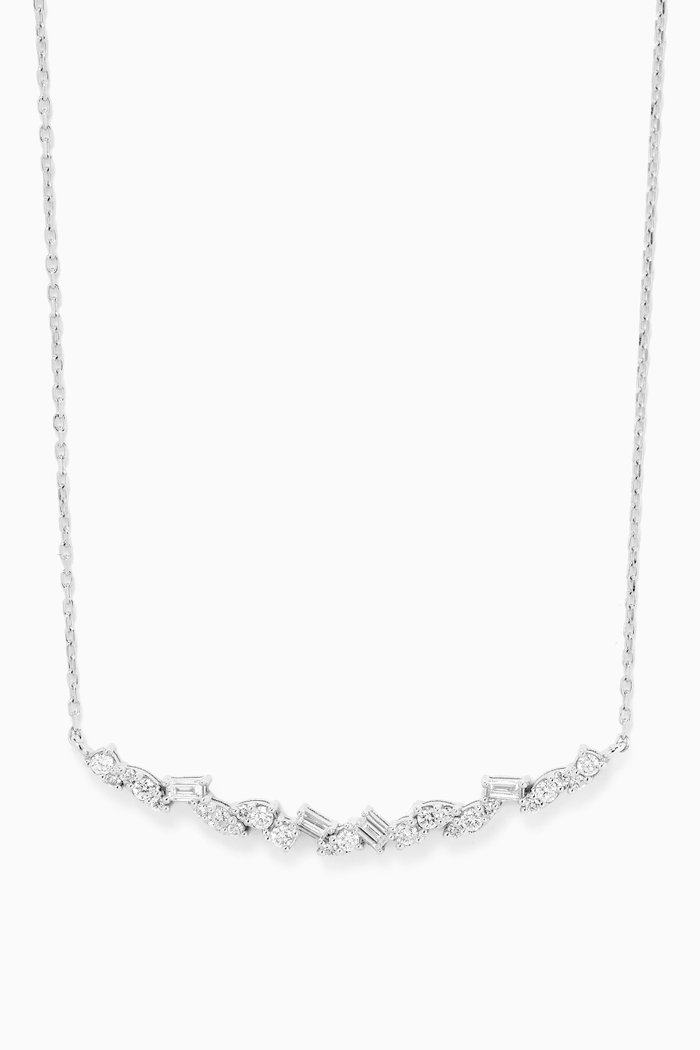 

Diamond Necklace in 14kt White Gold, Silver