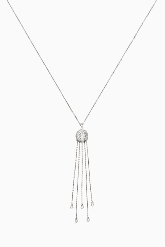 

Waterfall Diamond Necklace in White Gold, Silver