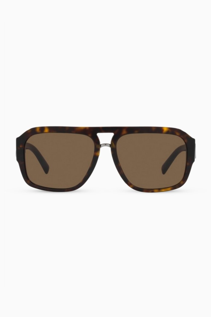 

DG Crossed Sunglasses in Acetate, Brown