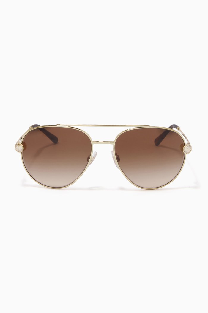 

Aviator Sunglasses in Metal, Gold