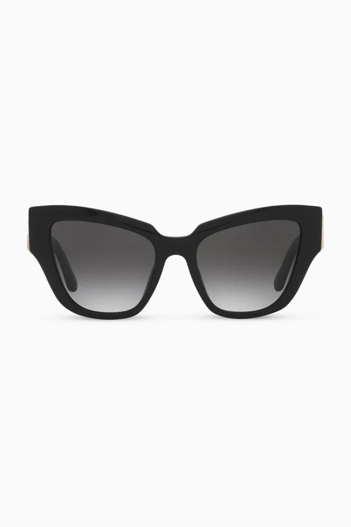 

DG Crossed Sunglasses in Acetate, Black
