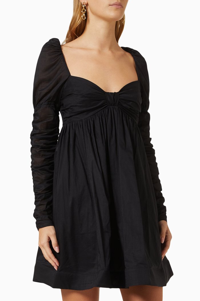 

Violet Mini Dress in Cotton, Black