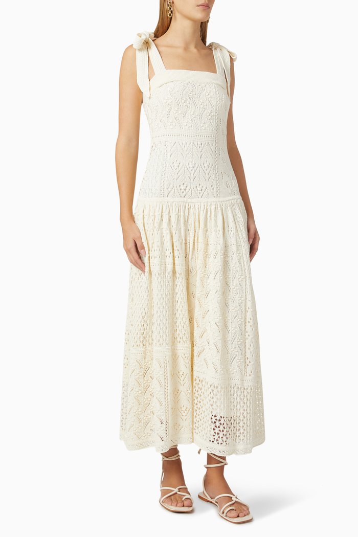 

Anneke Patchwork Dress in Cotton, Neutral