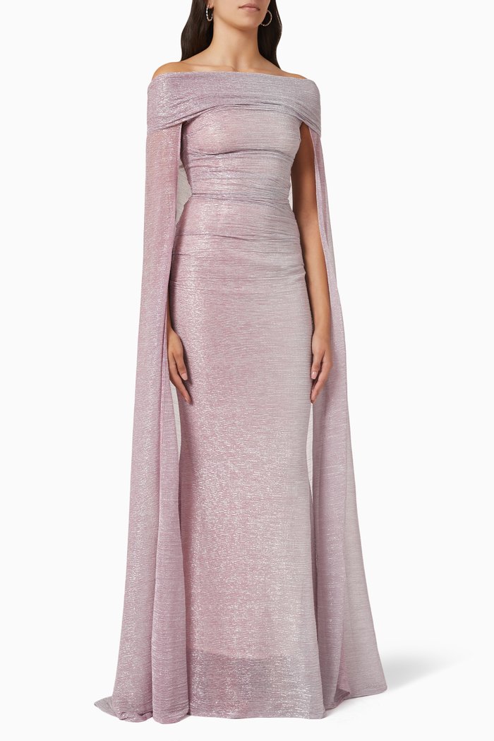 

Cape Ombré Gown in Voile, Pink