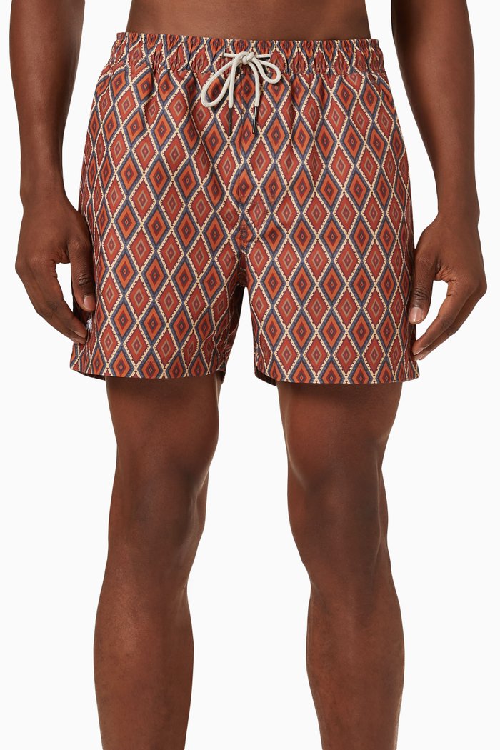 Bohemia Swim Shorts in Nylon, Orange