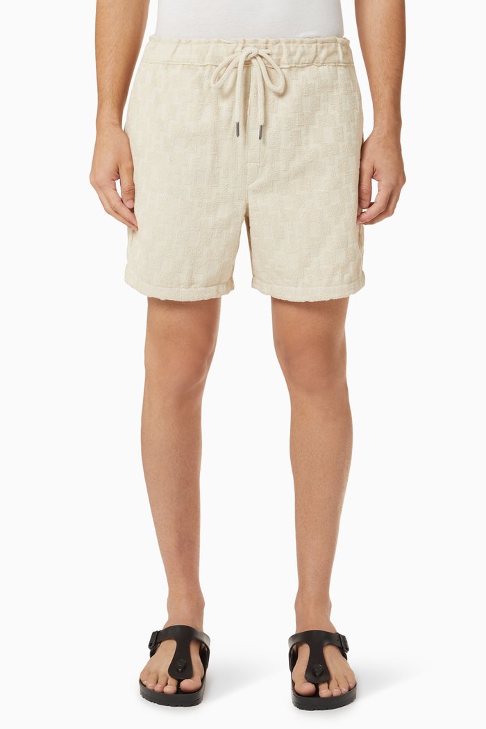 Machu Swim Shorts in Cotton Terry, Blue