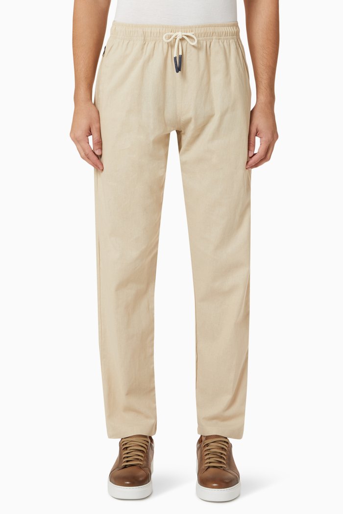 

Long Pants in Linen Blend, Neutral