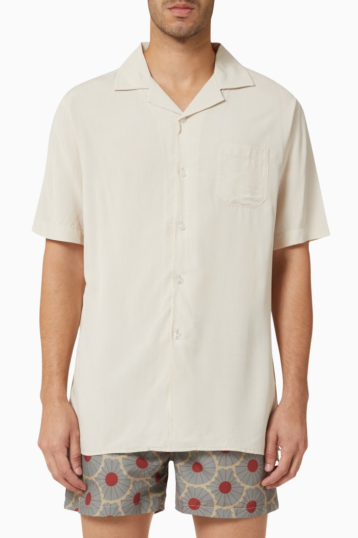 

Plain Shirt in Viscose, Neutral
