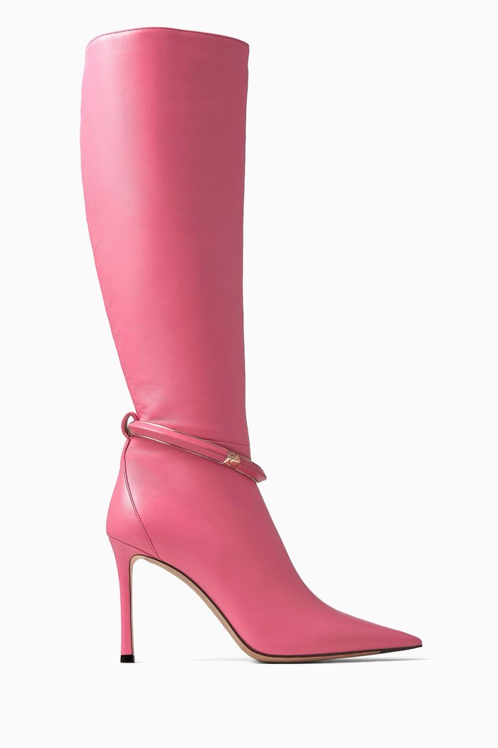 

Dreece 95 Knee Boots in Nappa, Pink
