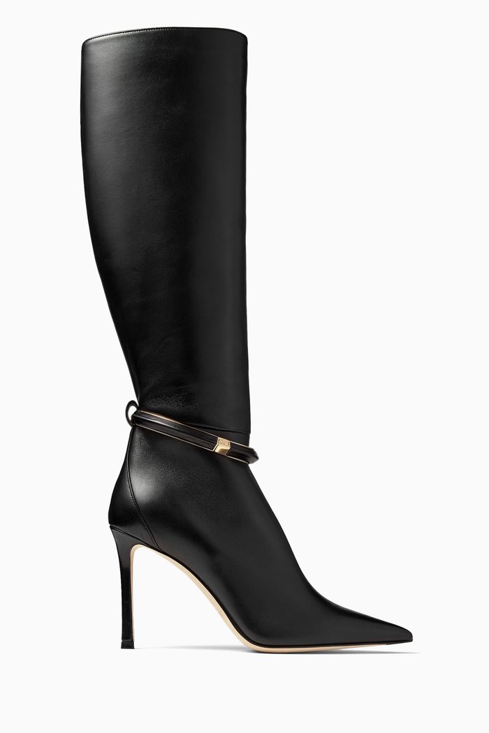 Dreece 95 Knee Boots in Nappa, Black