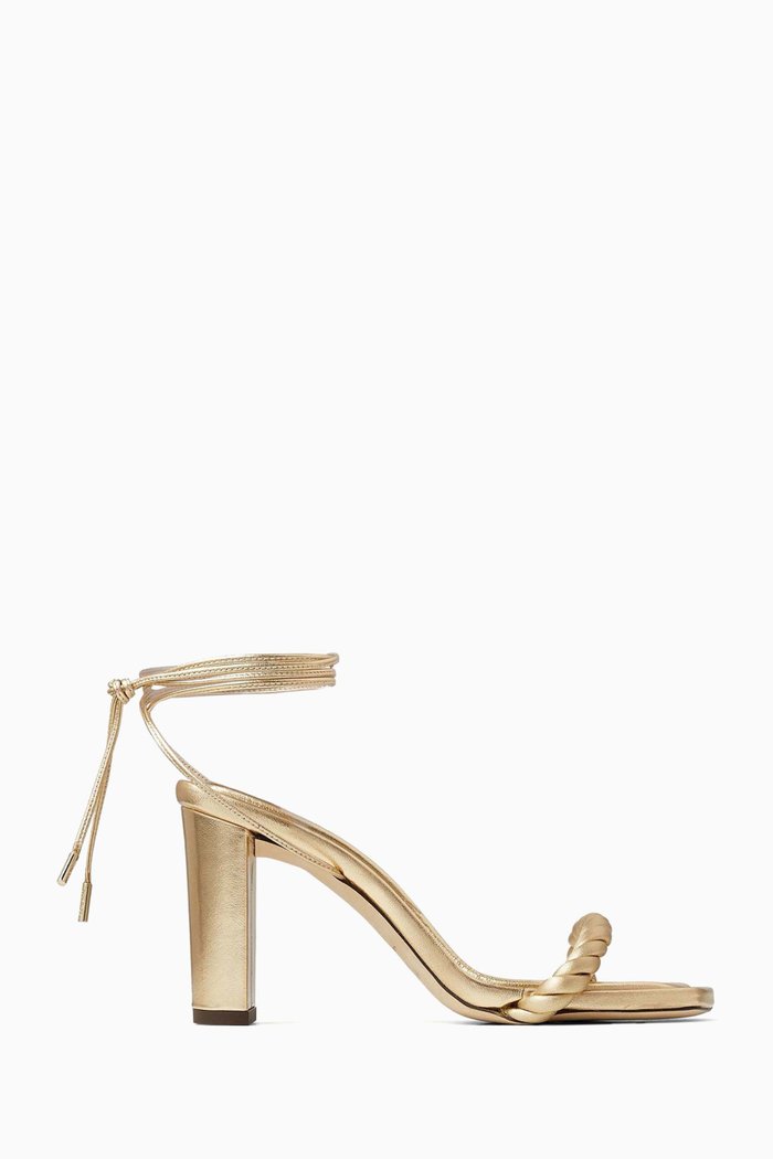 

Diosa Tie Sandals in Metallic Napa, Gold