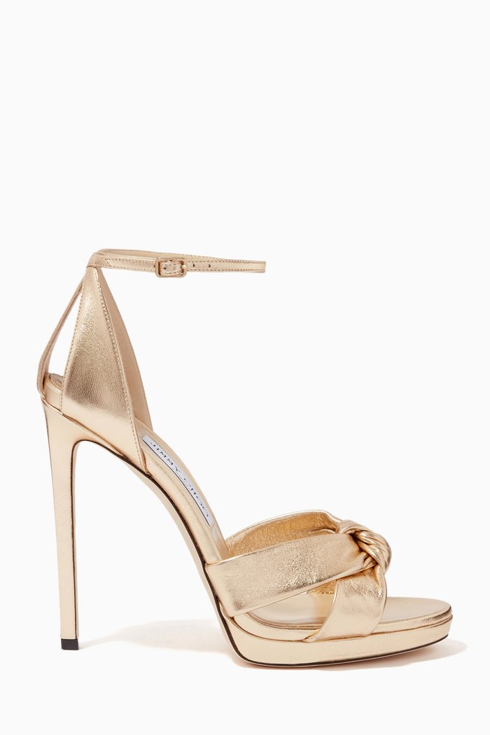 

Rosie 120 Sandals in Metallic Nappa, Gold
