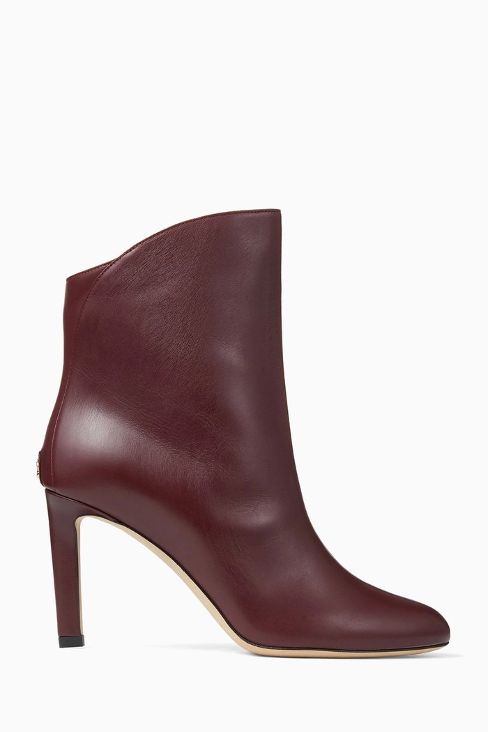 

Karter 85 Ankle Boots in Nappa Leather, Burgundy