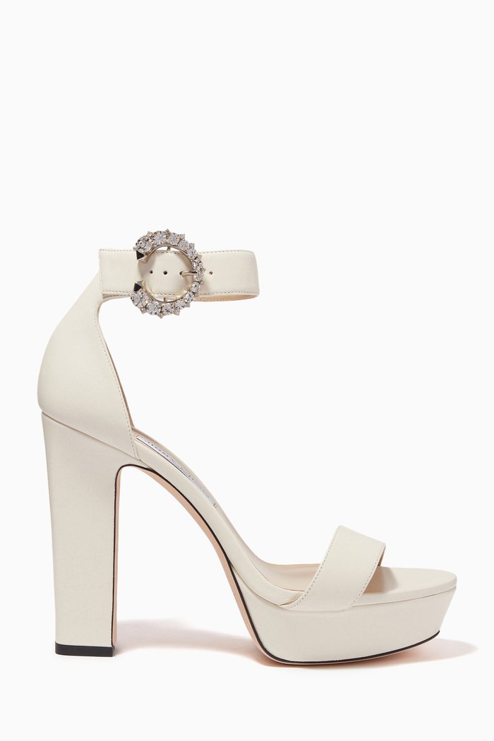 

Mionne 120 Platform Sandals in Nappa, White