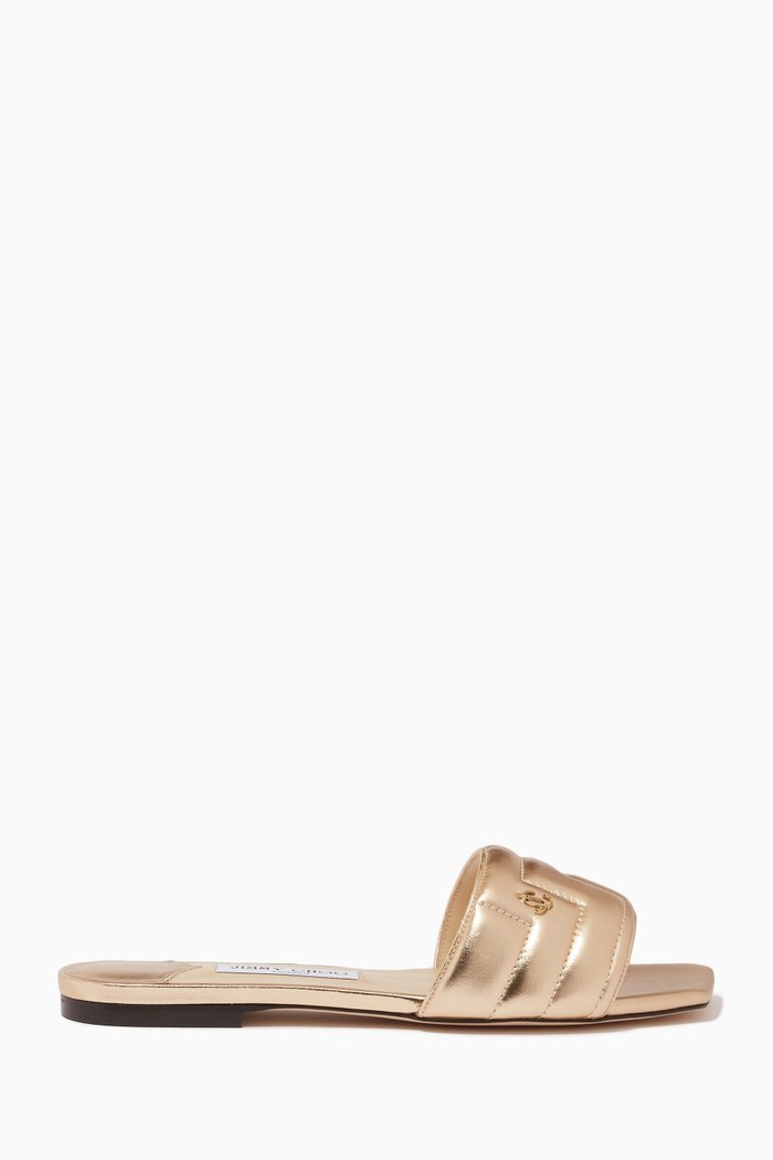 

Themis Flats in Avenue Metallic Nappa, Gold