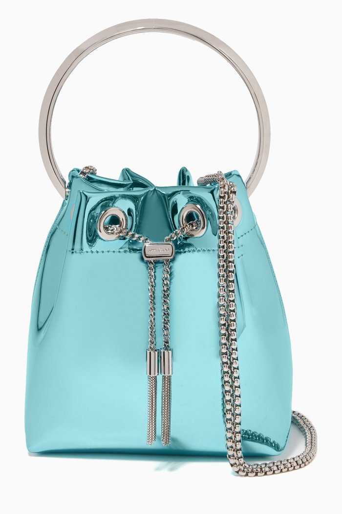 

Bon Bon Bag in Mirror Fabric, Blue