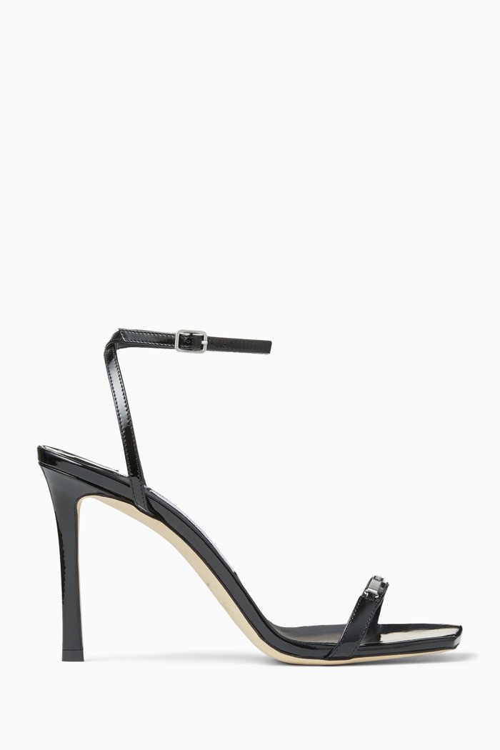 Jaxon 95 Sandals in Patent Leather, Black