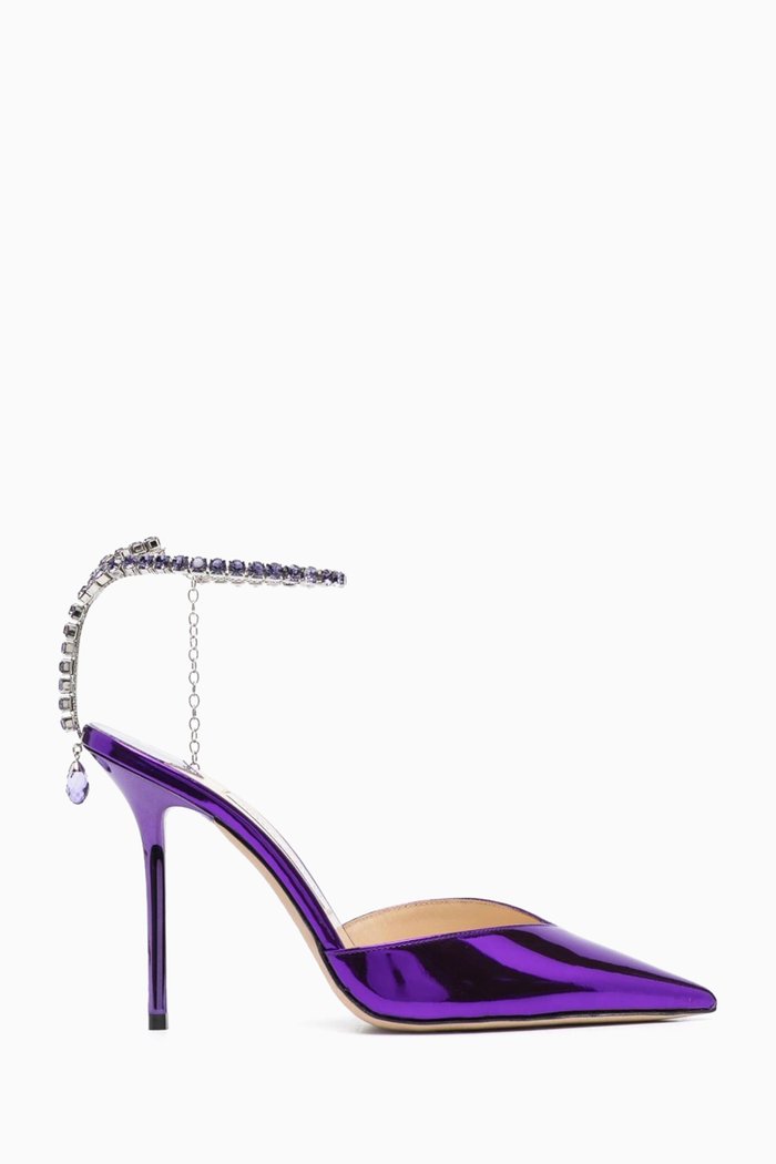 

Saeda 100 Pumps in Metallic Leather, Purple