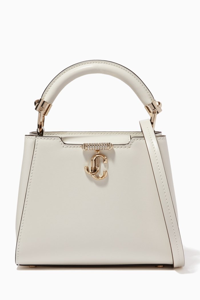 

Mini Varenne Top Handle Bag in Leather, White