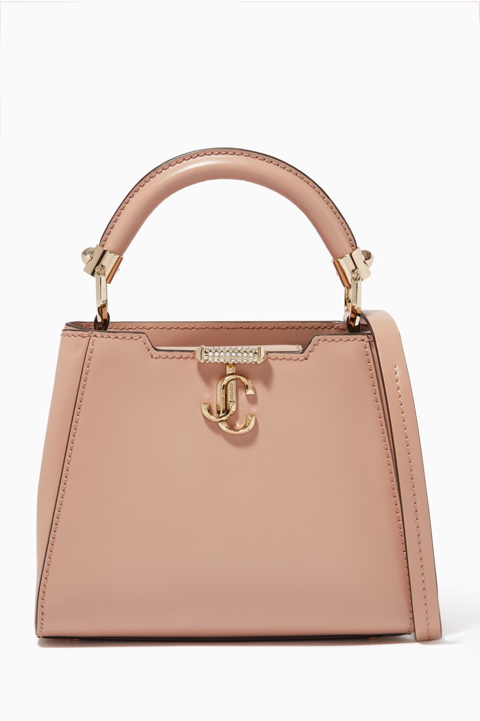 

Mini Varenne Top Handle Bag in Leather, Pink