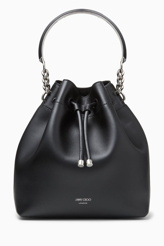 

Bon Bon Bucket Bag in Leather, Black