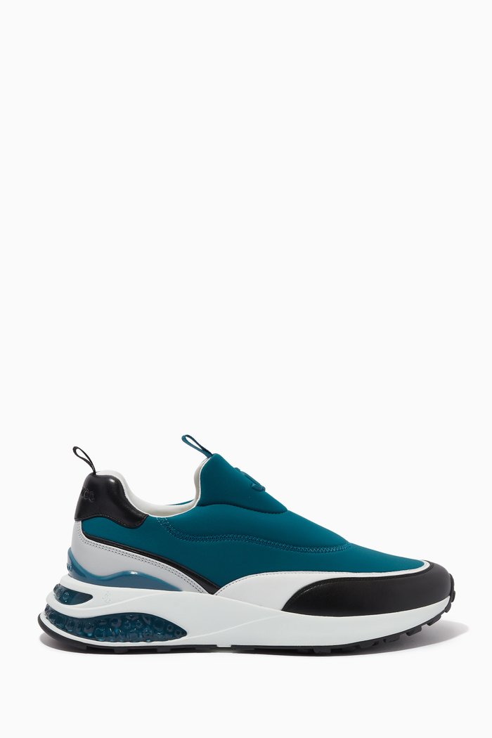 

Memphis Low-top Sneakers in Neoprene & Leather, Blue