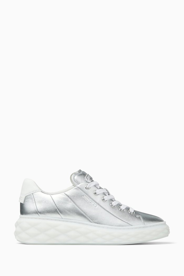

Diamond Light Sneakers in Metallic Nappa, Silver