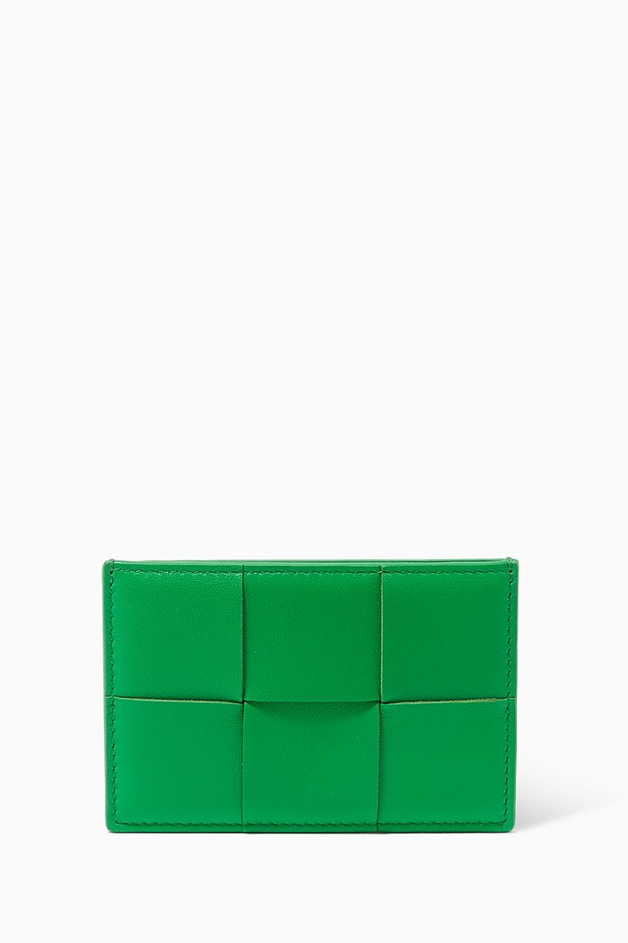 

Card Case in Intrecciato Nappa, Green