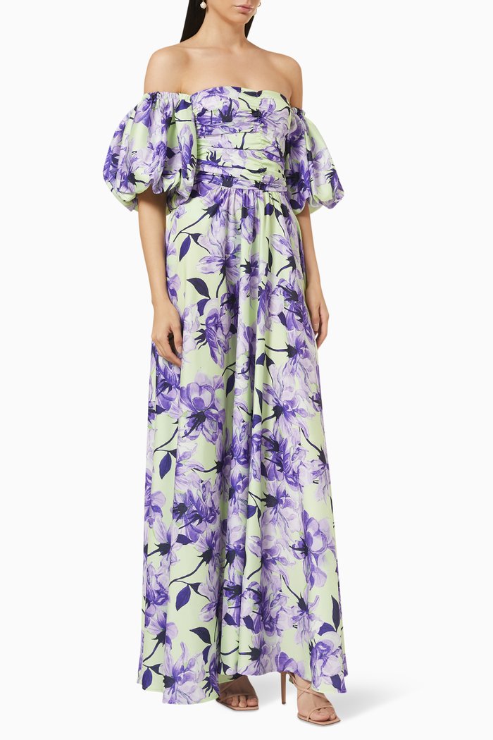 

Dahlia Off Shoulder Dress, Purple