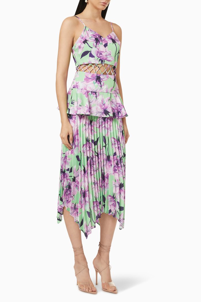 

Blair Pleated Dress, Green