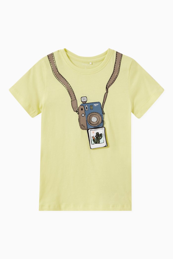 

3D Camera T-shirt in Cotton, Green