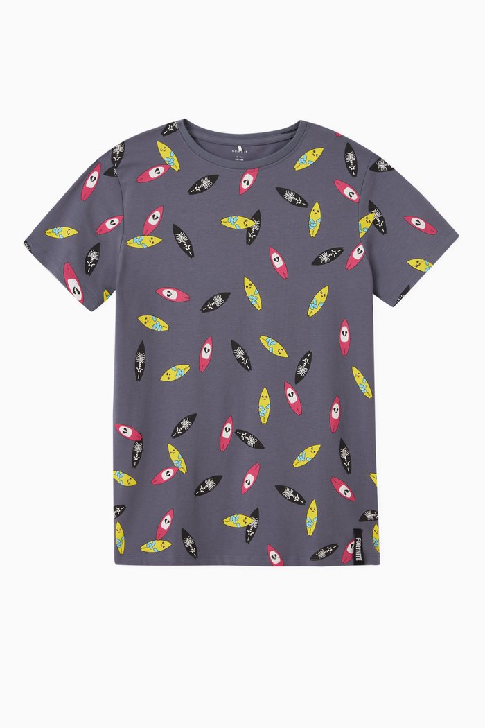 

Fortnite T-shirt in Stretchy Cotton, Grey