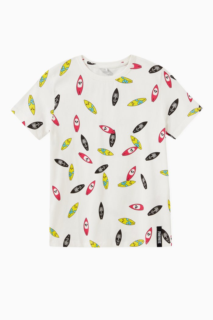 

Fortnite T-shirt in Stretchy Cotton, White