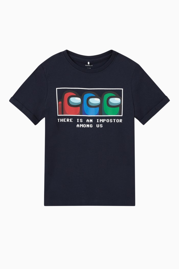 

Among Us T-shirt in Organic Cotton Jersey, Blue