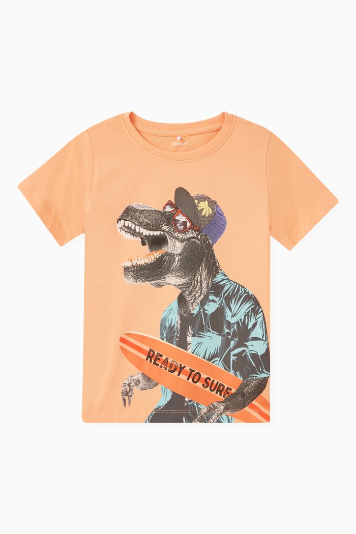 

Mood Animals T-shirt in Organic Cotton Jersey, Orange