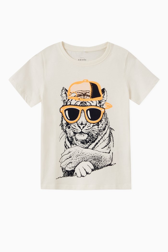 

Vanyo Cool Animal T-shirt in Cotton Jersey, White