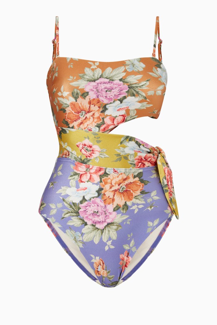 

Pattie Scarf Tie Swimsuit in Lycra®, Multicolour