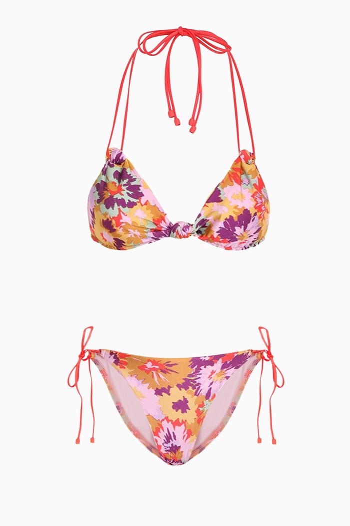

Violet Knotted Bikini Set in Italian Lycra®, Multicolour