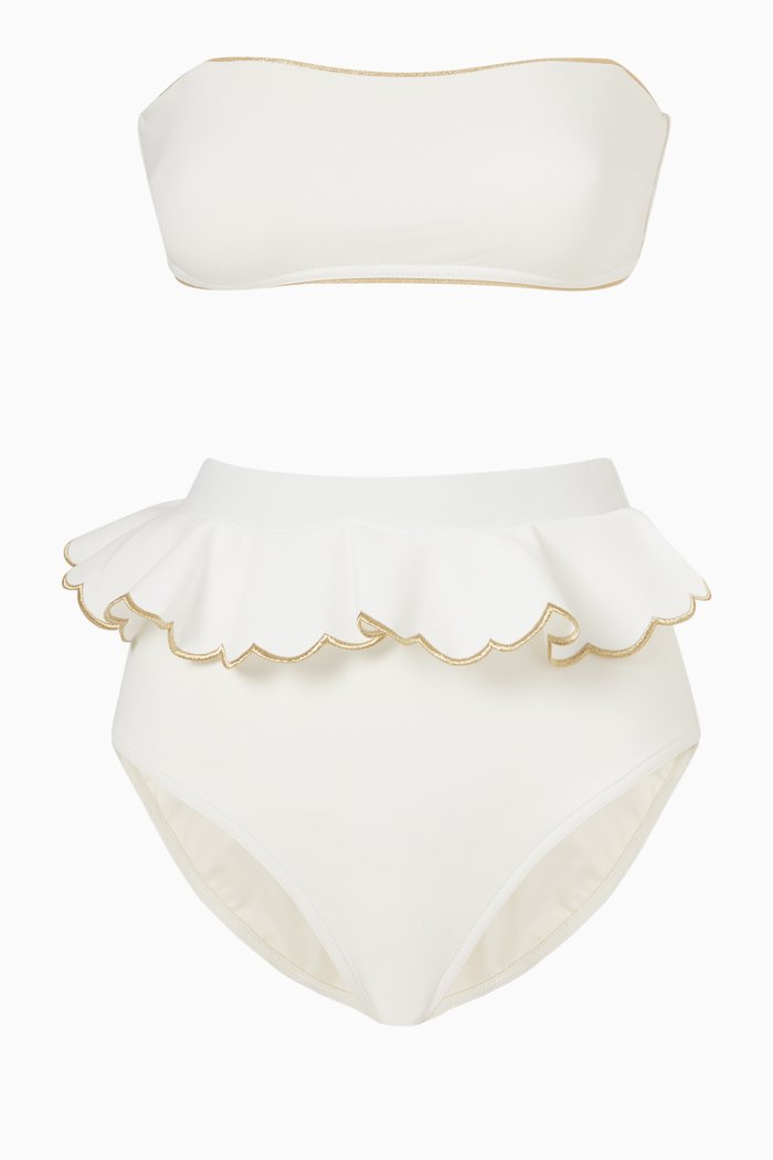 

Jeannie Bikini Set in Italian Lycra®, White