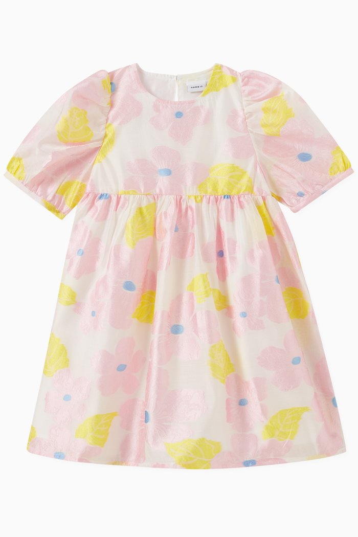 

Filma Floral Puff Dress, White